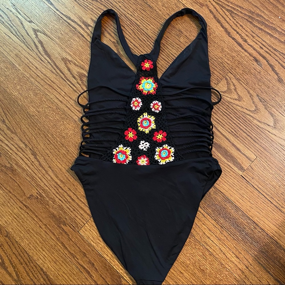 Isabella Rose Crochet-Back Swimsuit